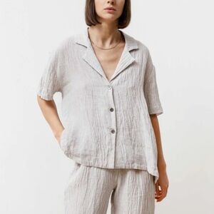 PRIORY Tile Short In Silver Linen Size Medium